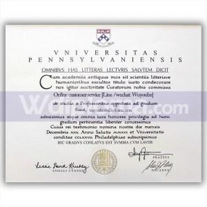 University of Pennsylvania diploma